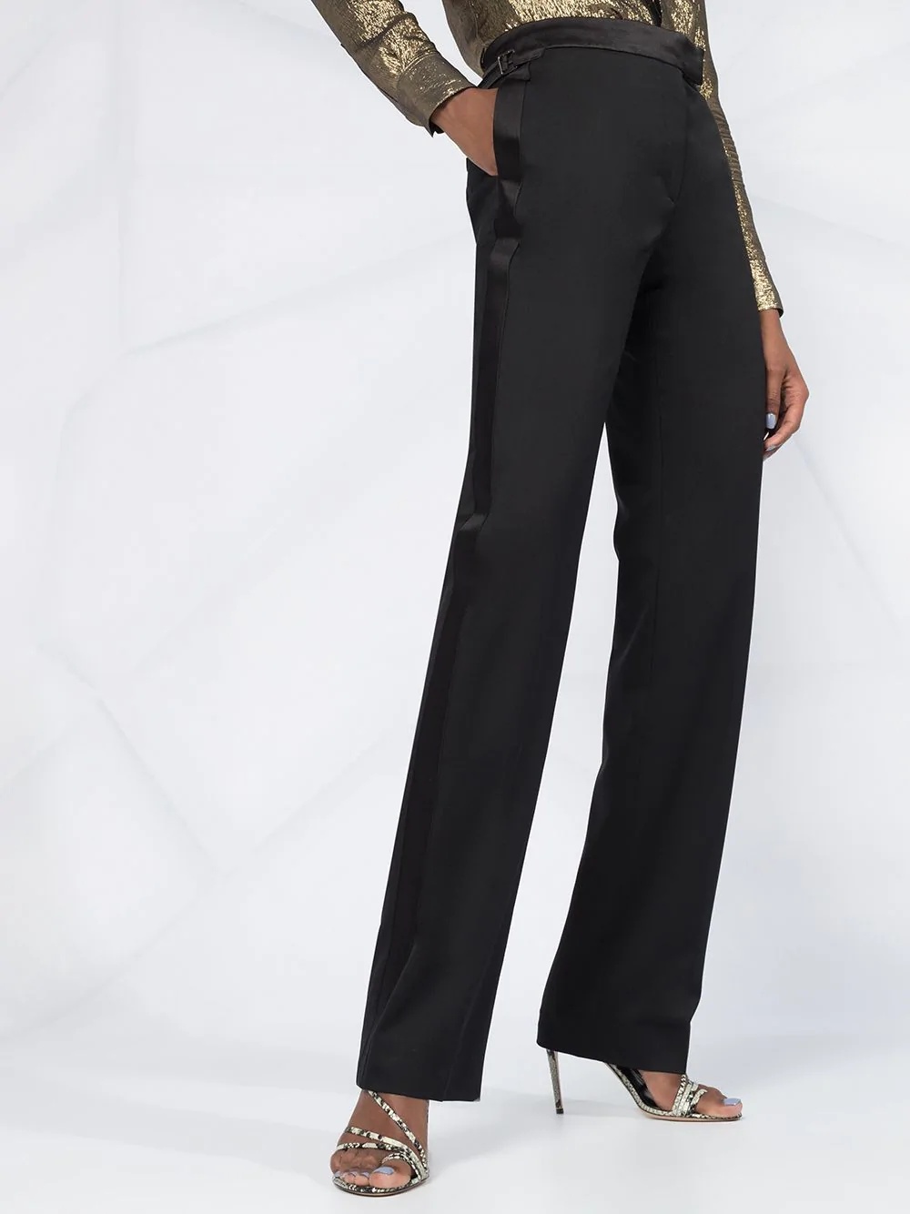 side stripe tailored trousers - 3