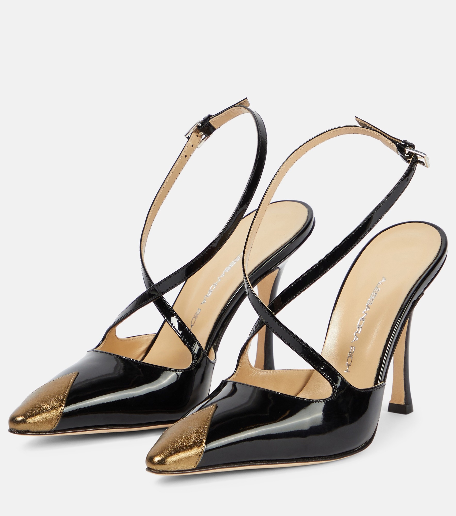 Paneled patent leather pumps - 5