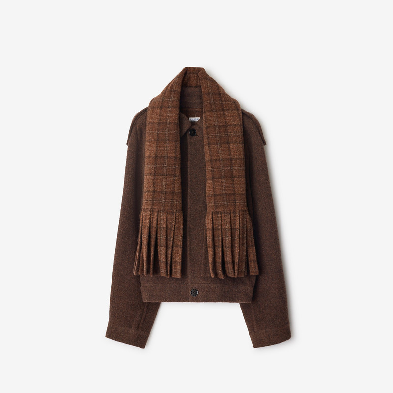 Detachable Scarf Wool Blend Jacket 1
