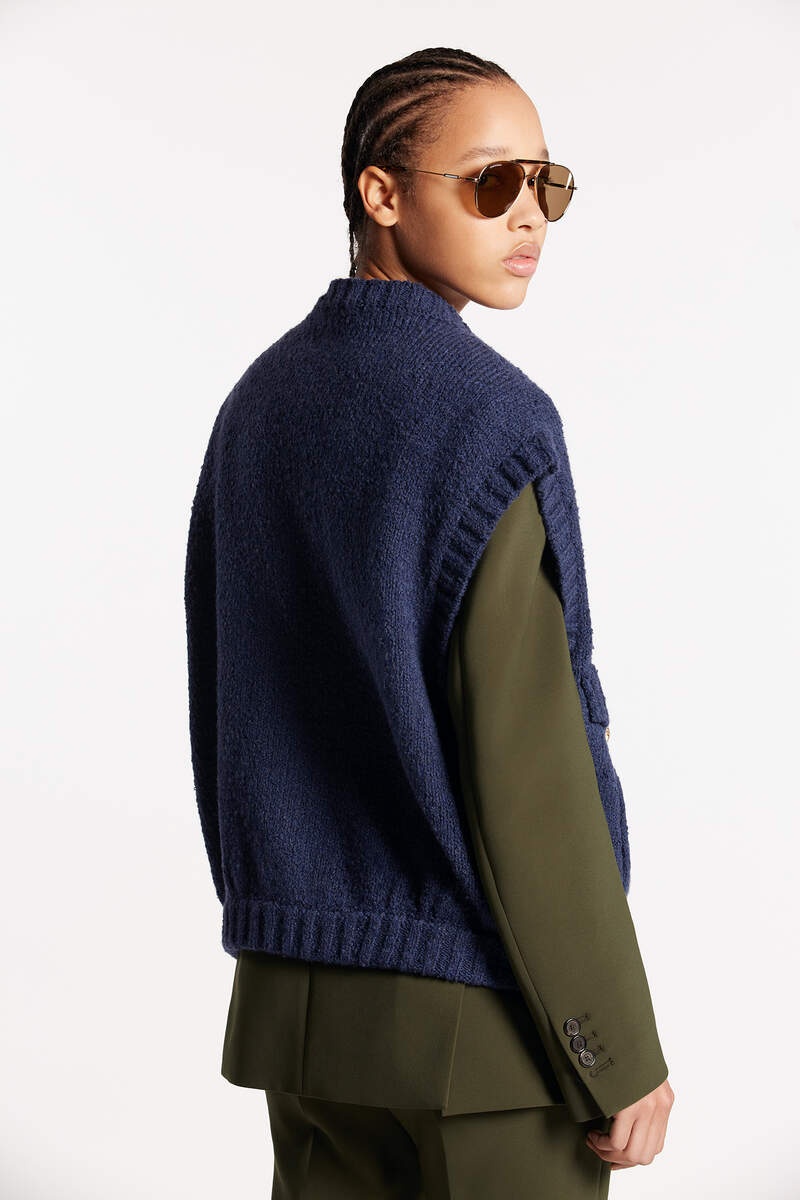 PATCH POCKET VEST KNIT - 3