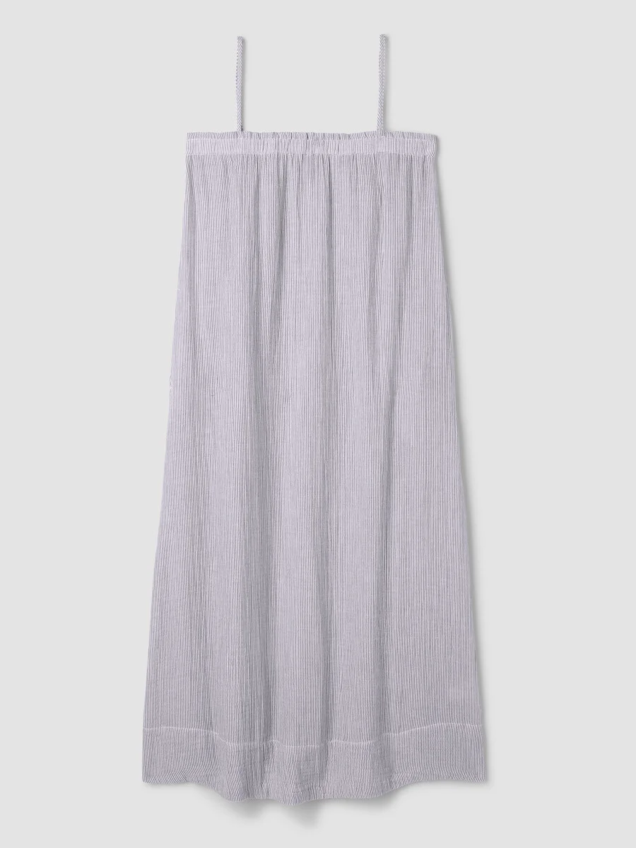Striped Organic Cotton Gauze Cami Dress - 1