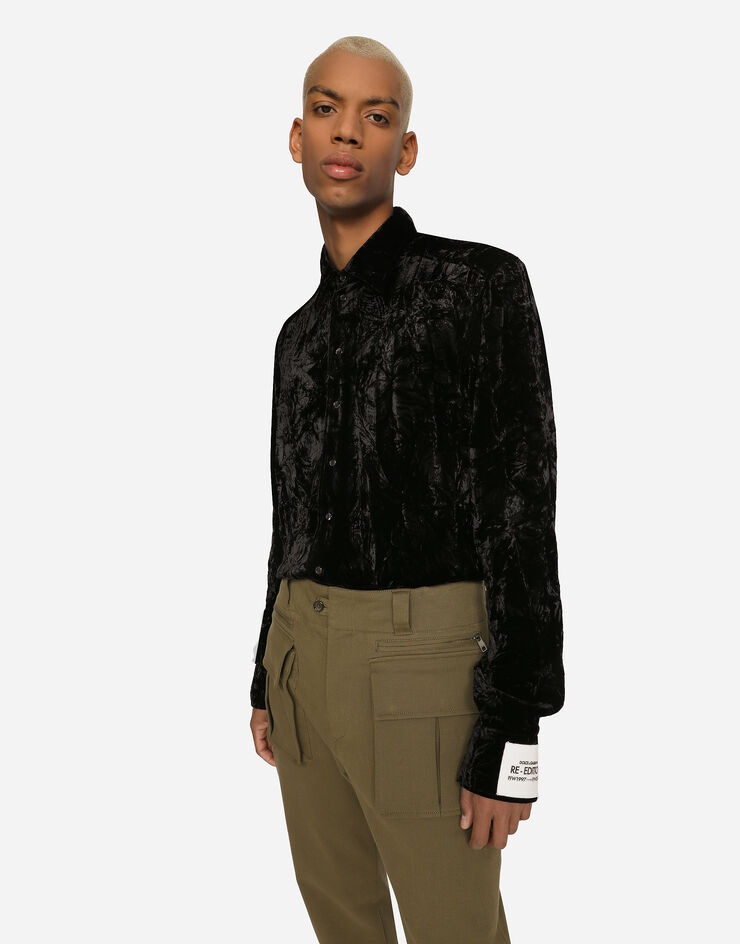 Crushed velvet shirt - 4