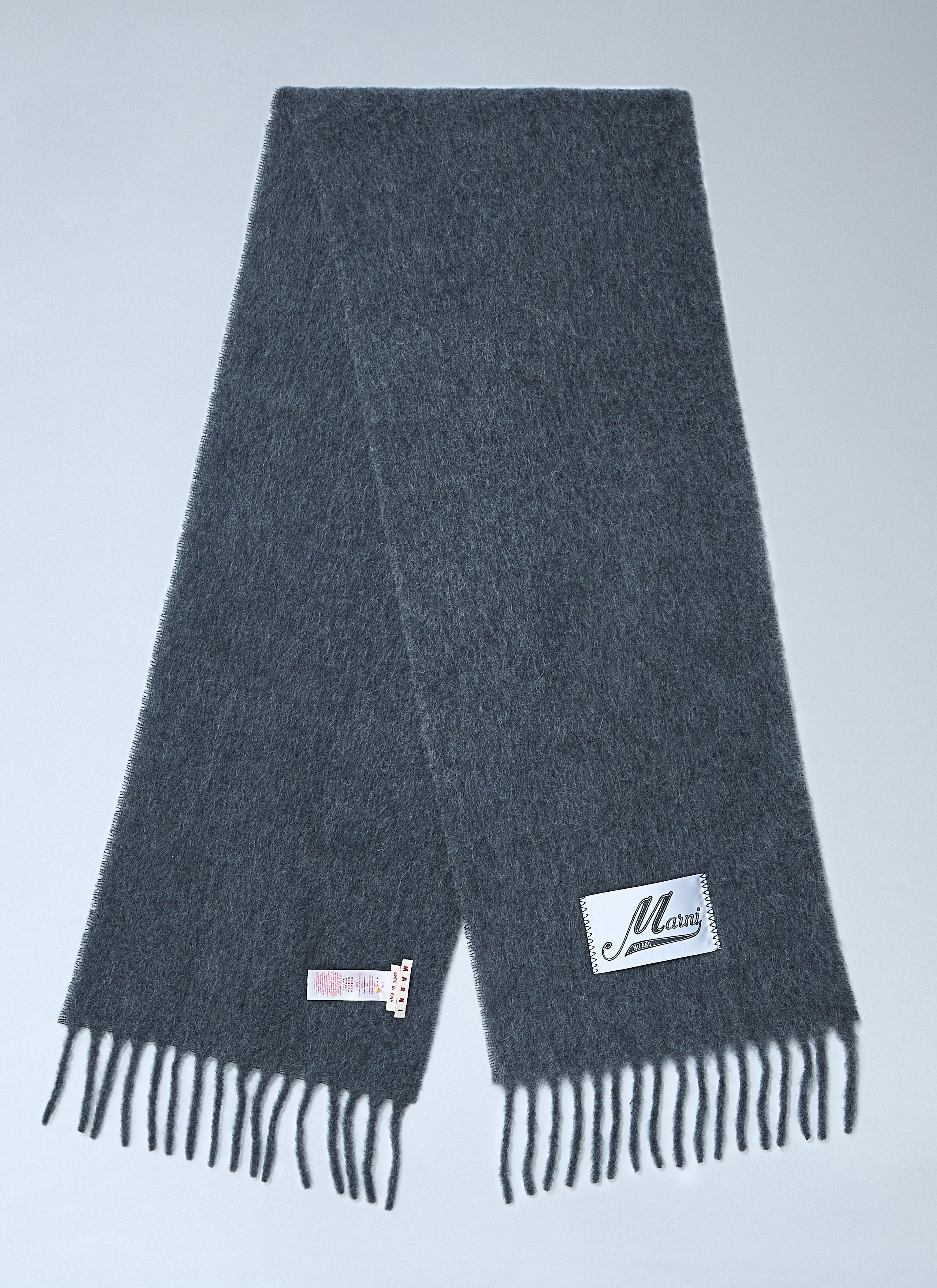 Marni Men Fringed Wool Scarf - 2