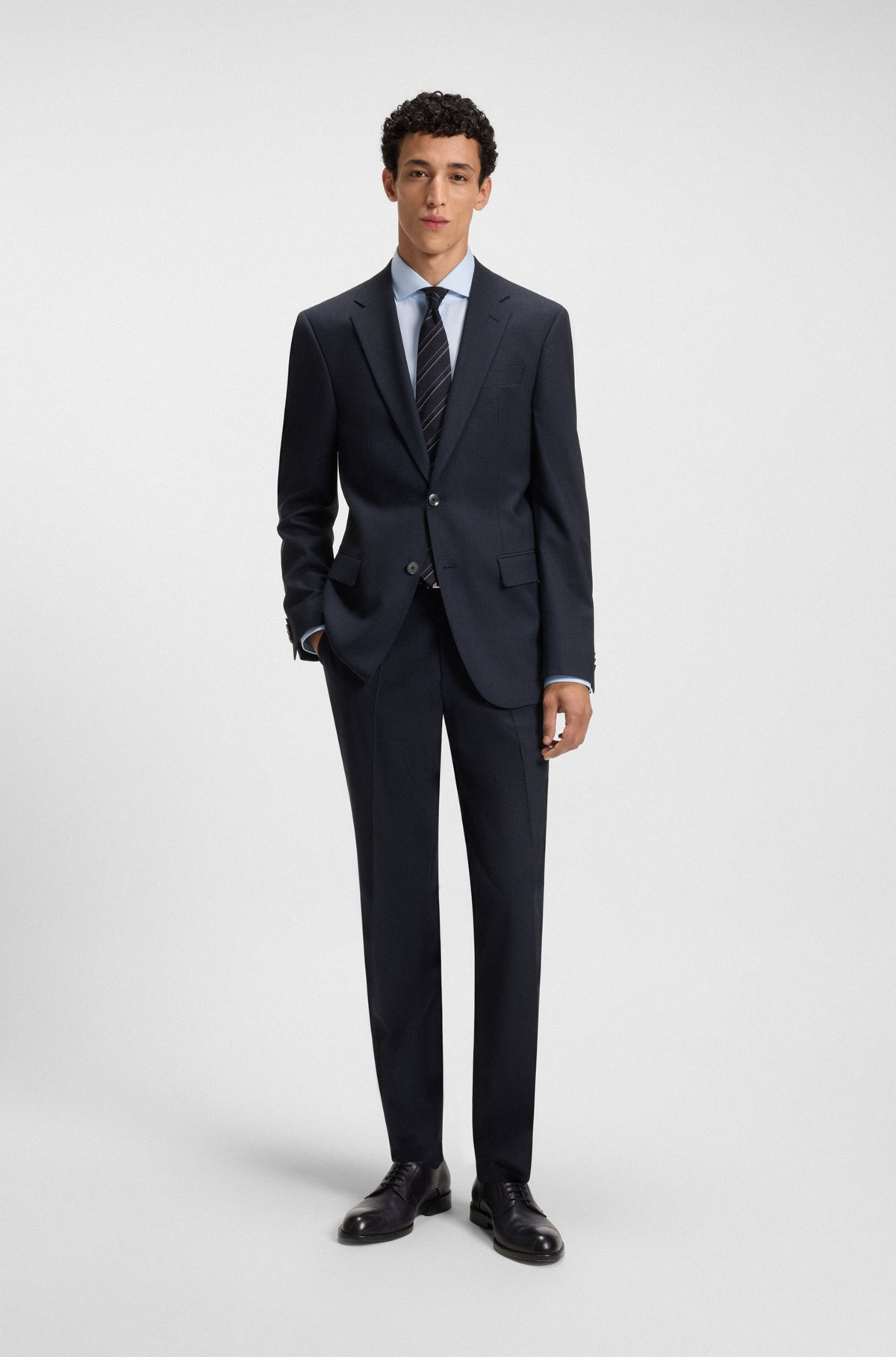 SLIM-FIT SHIRT IN A STRUCTURED COTTON BLEND - 4
