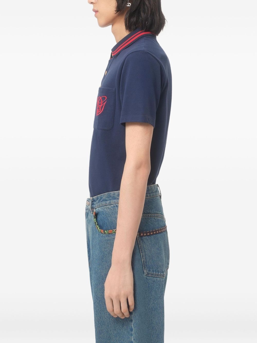COTTON PIQUÉ POLO SHIRT WITH VG EMBROIDERY - 5