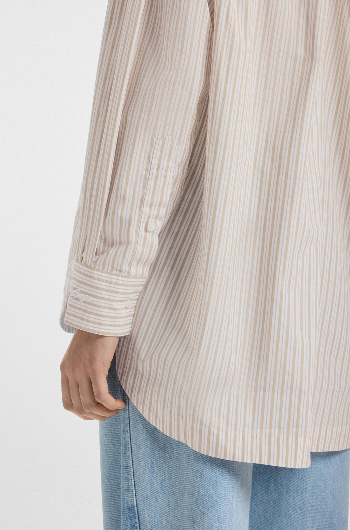 OVERSIZE-FIT BLOUSE IN STRIPED COTTON - 6