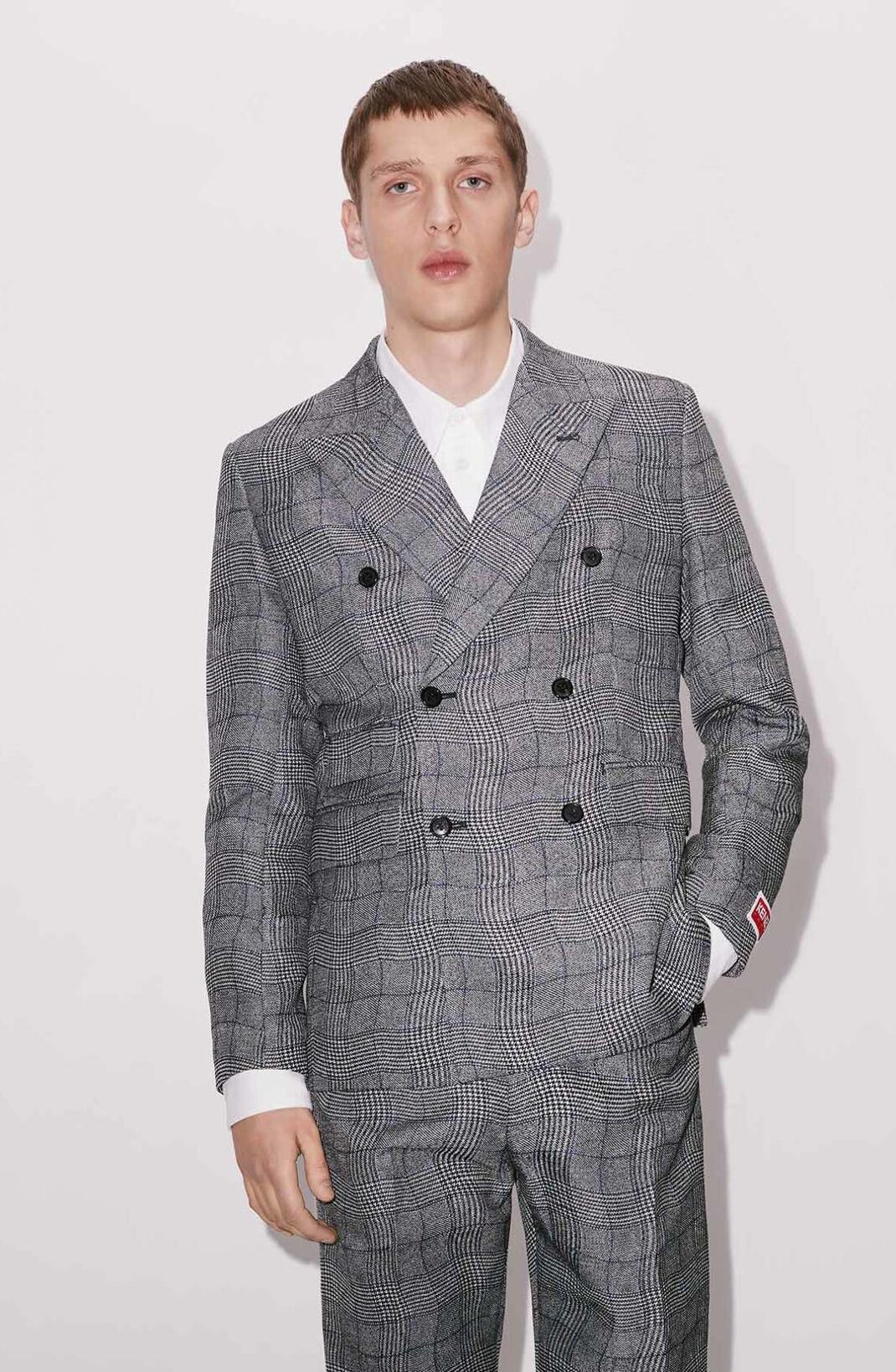 'Wavy Check' suit jacket - 4