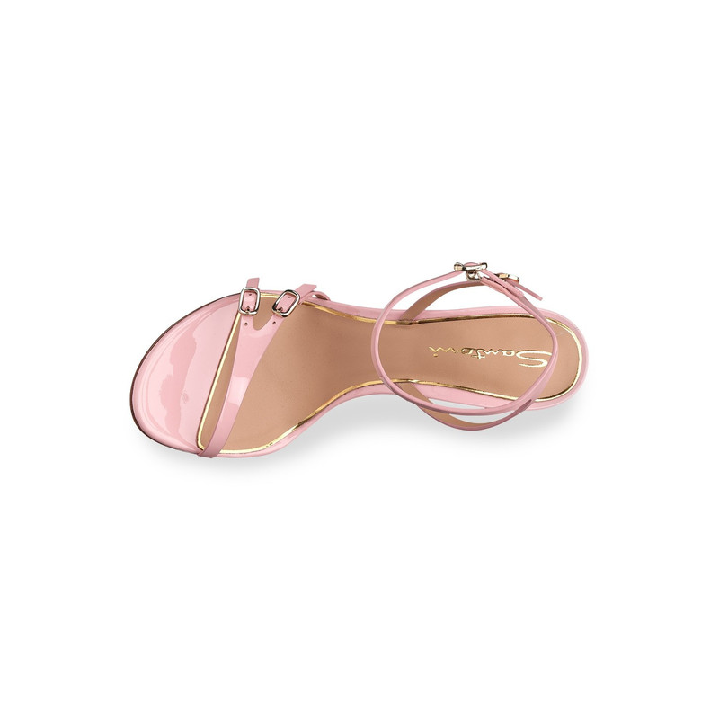 Women's pink patent leather high-heel sandal 5