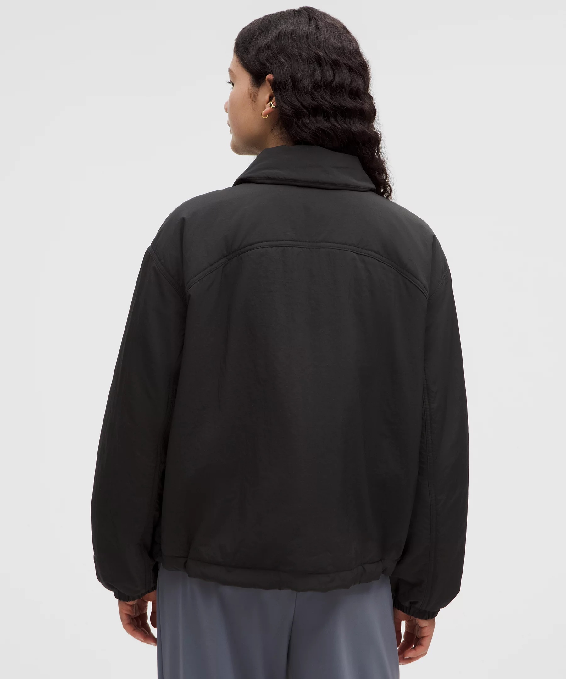 Insulated Oversized Collared Jacket - 3