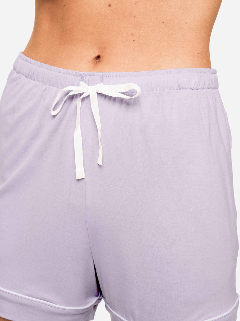 Women's Short Pyjamas Lara Micro Modal Stretch Lilac - 6