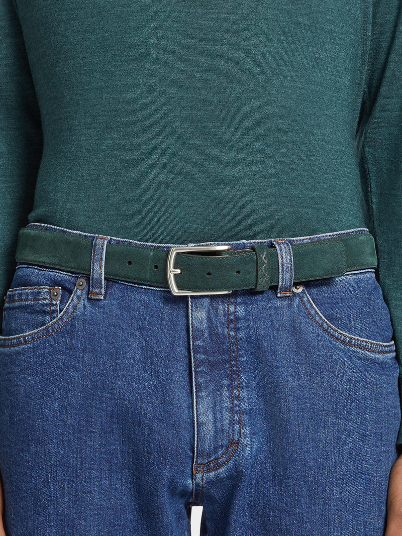 DARK GREEN SUEDE BELT 3