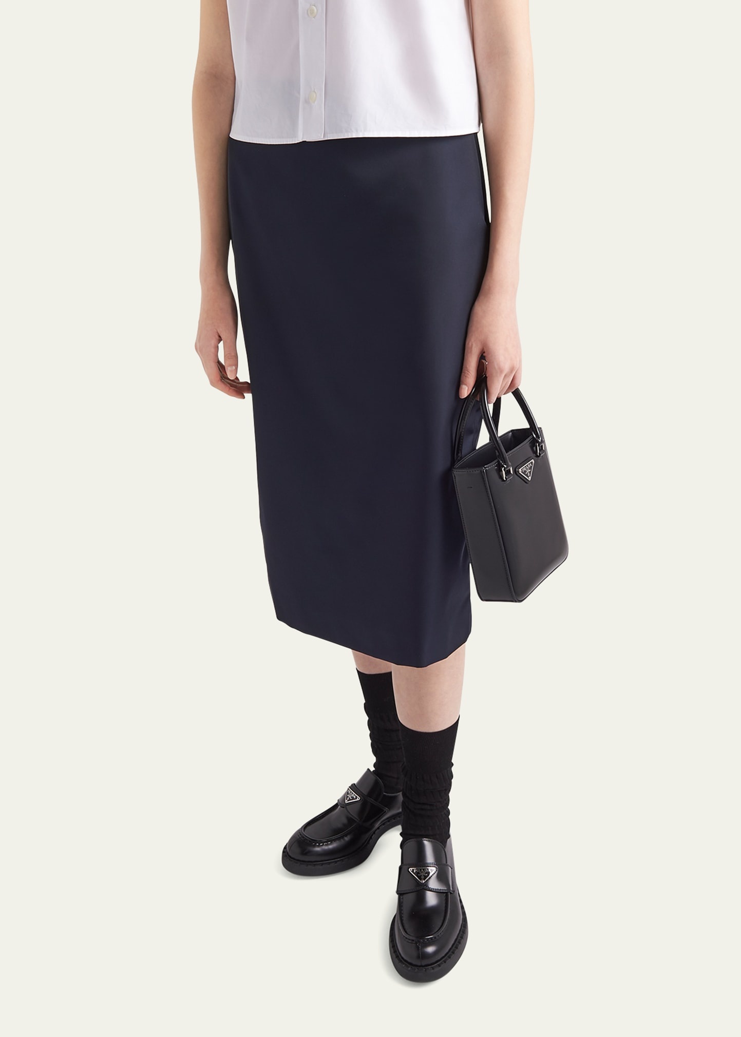 Re-Nylon Straight Midi Skirt - 4