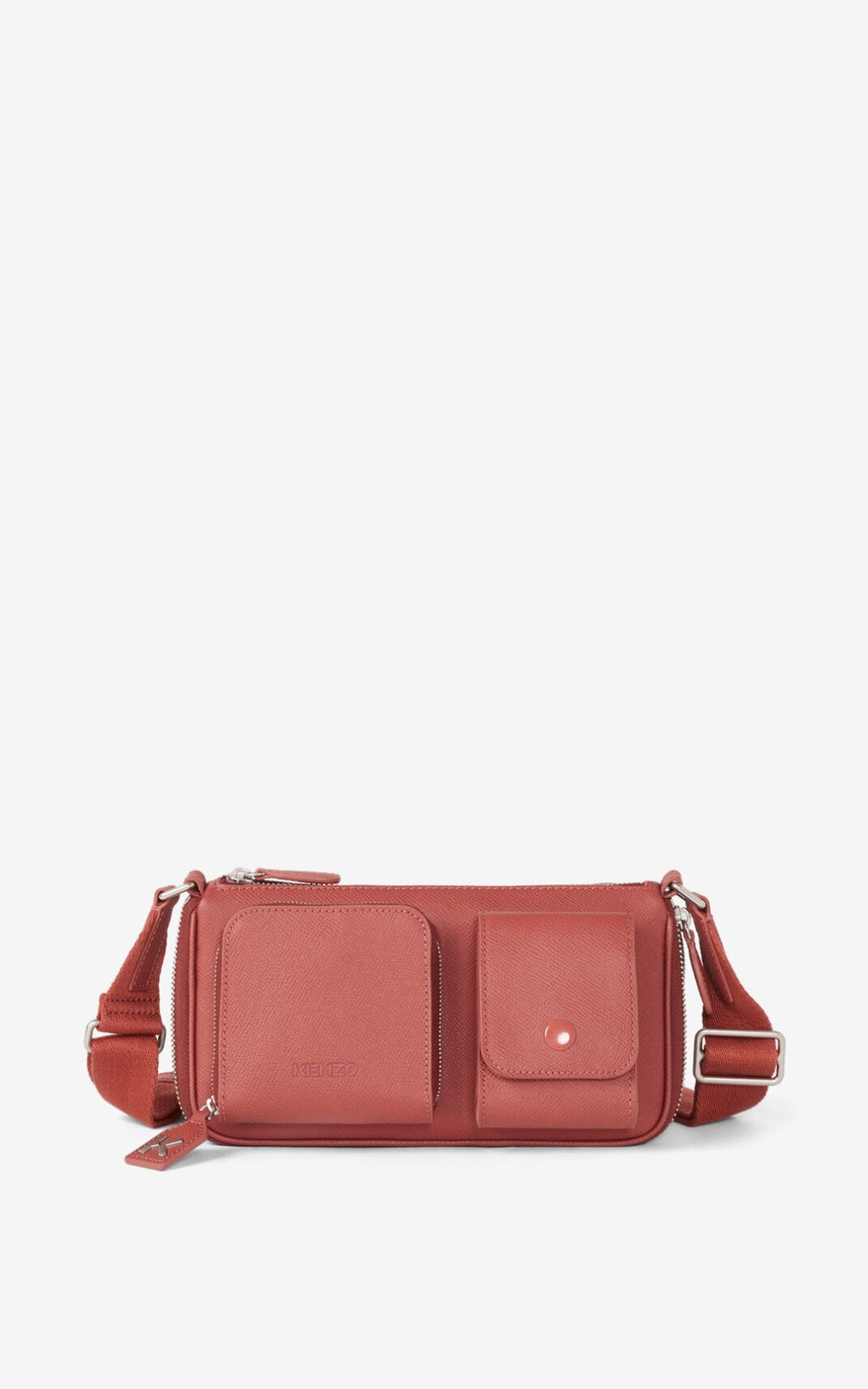 Small KENZO Kompact grained leather shoulder bag - 1