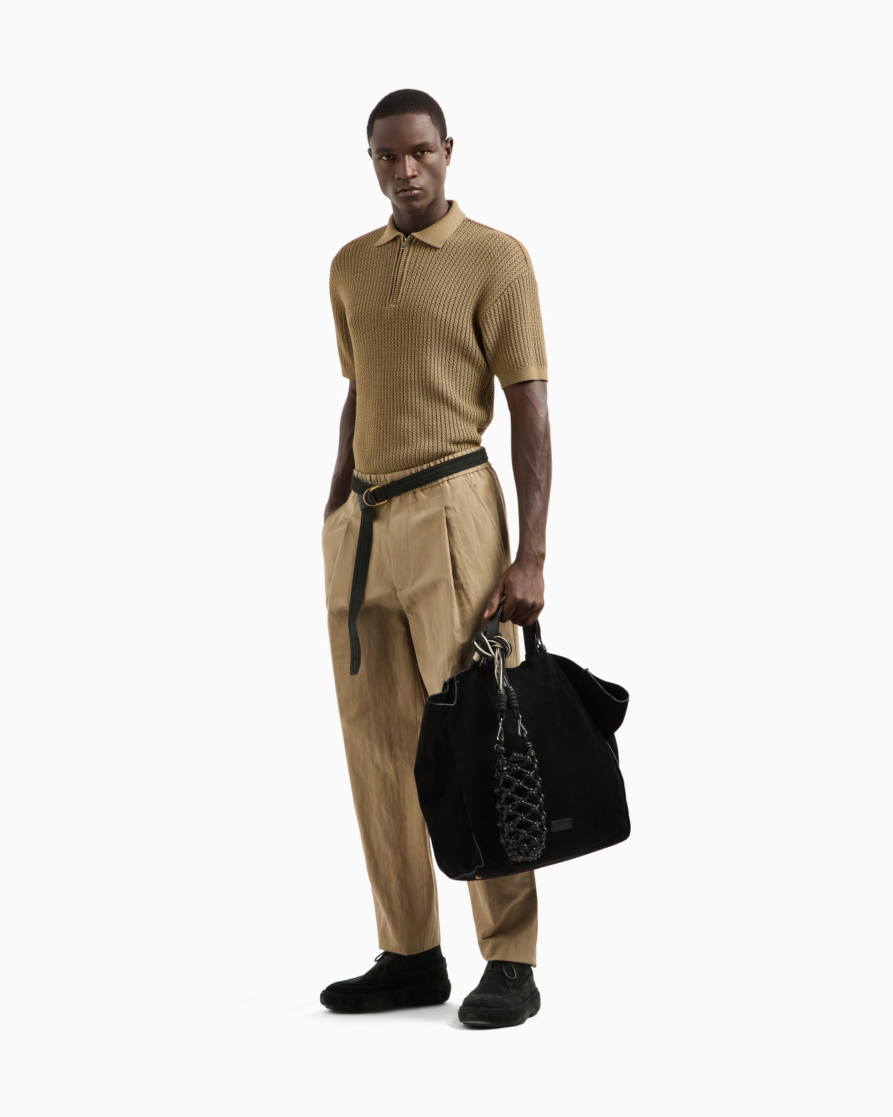 SHORT-SLEEVED POLO SHIRT IN A RIBBED VISCOSE BLEND - 2