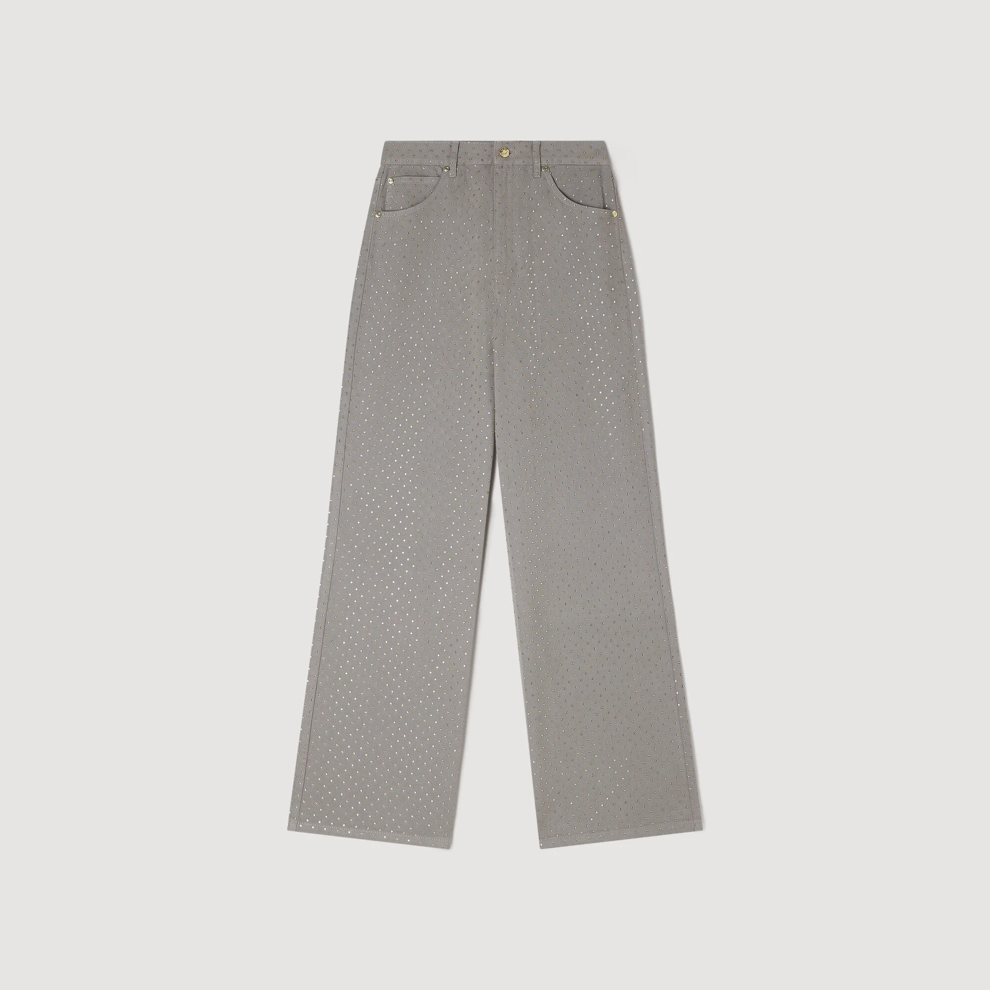 RHINESTONE-EMBELLISHED JEANS - 1