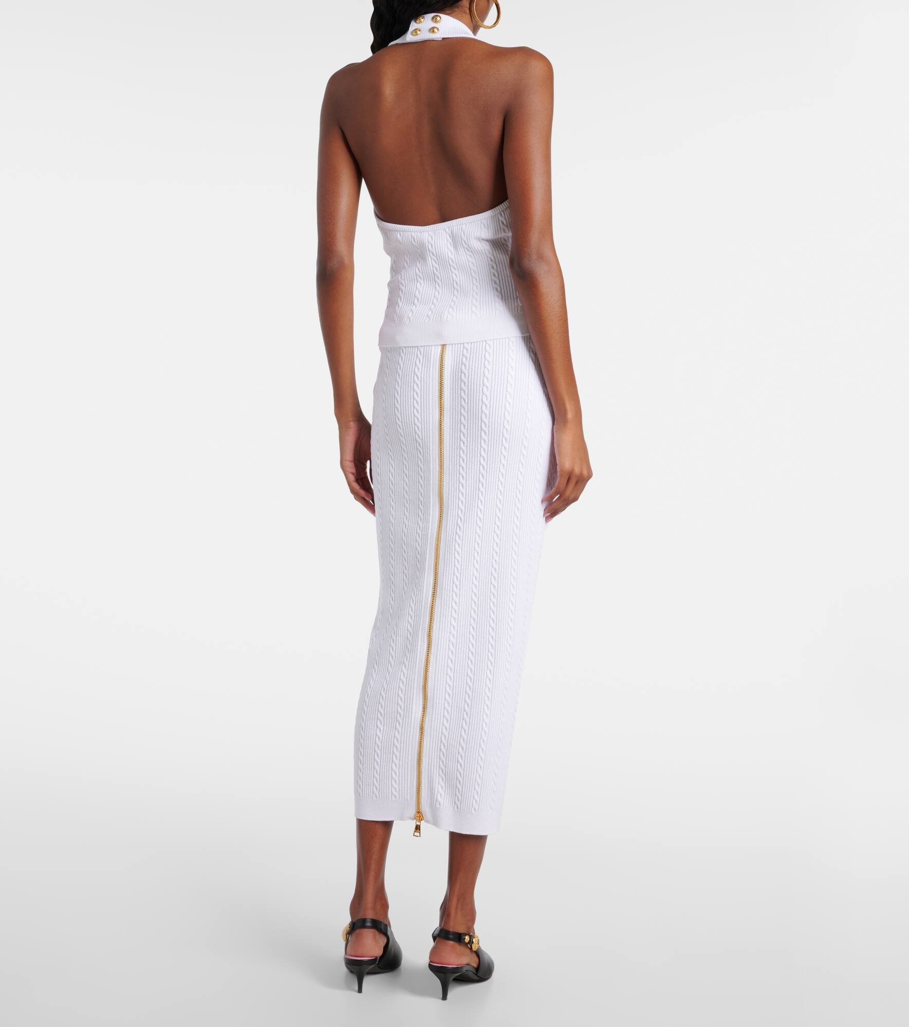 Cable-knit halterneck top - 3