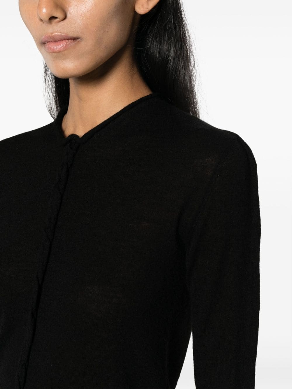 vertical-seamed cashmere jumper - 4