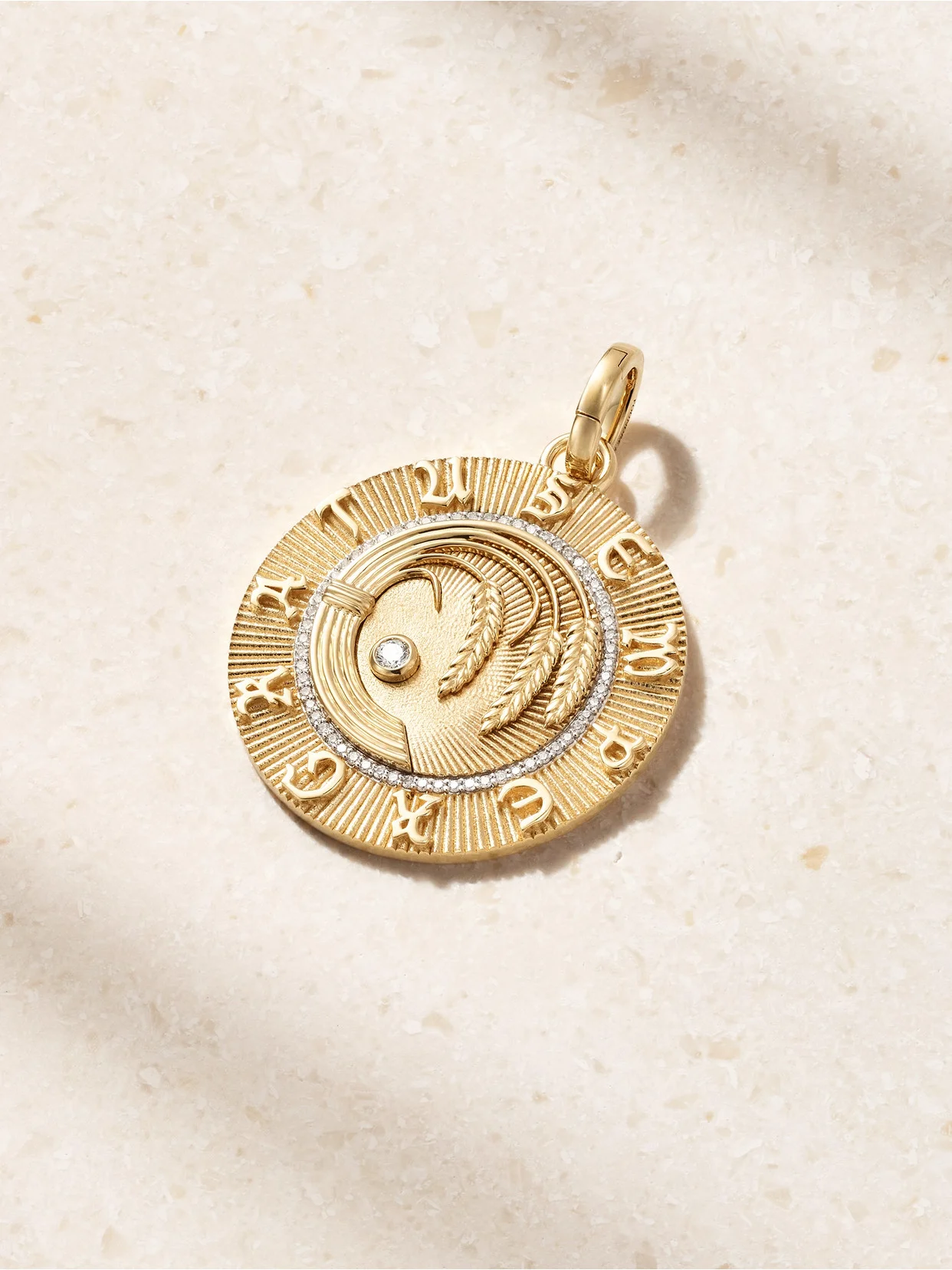 Infinite Gratitude Large 18-karat Gold Diamond Pendant - 1