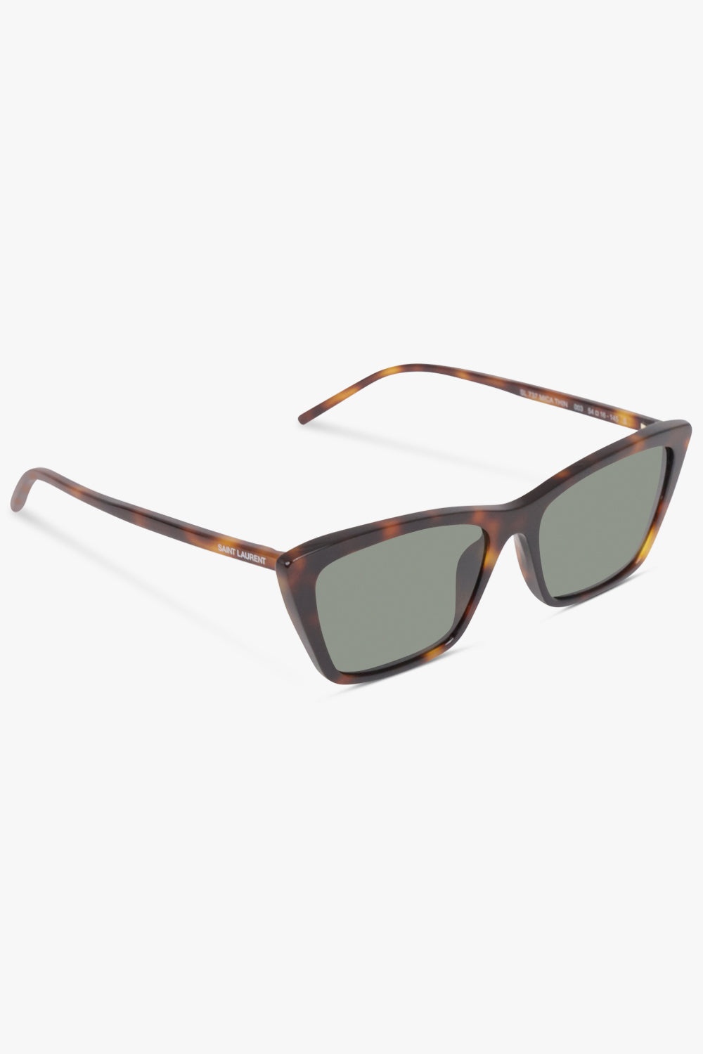 SL 737 MICA THIN SQUARE CAT EYE SUNGLASSES | MEDIUM HAVANA/GREY - 2