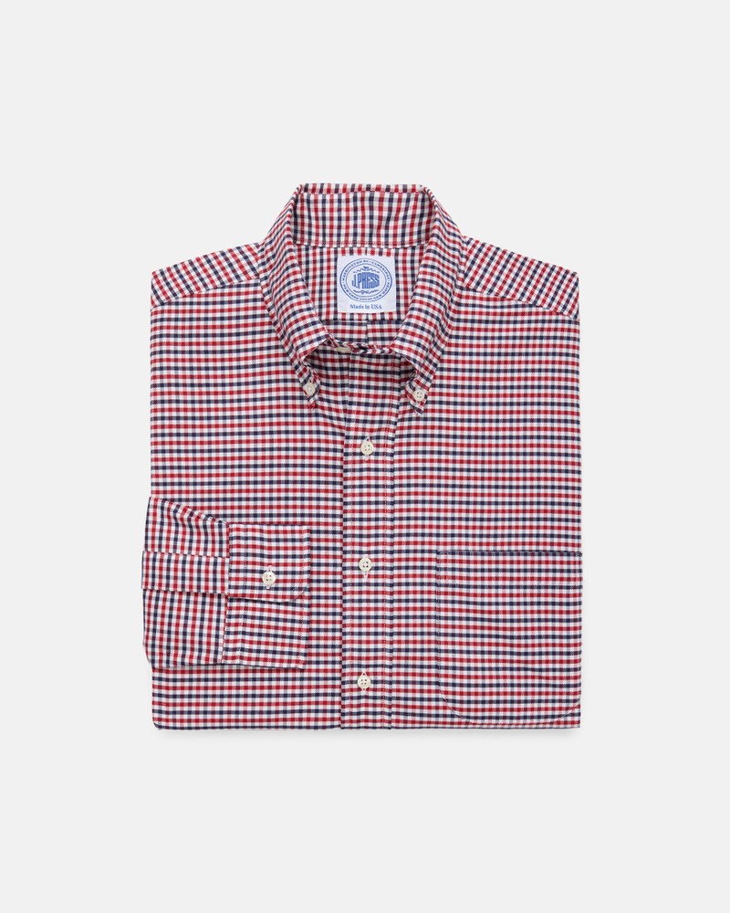 MADE-IN-USA RED & NAVY TATTERSALL SPORT SHIRT - CLASSIC FIT 1