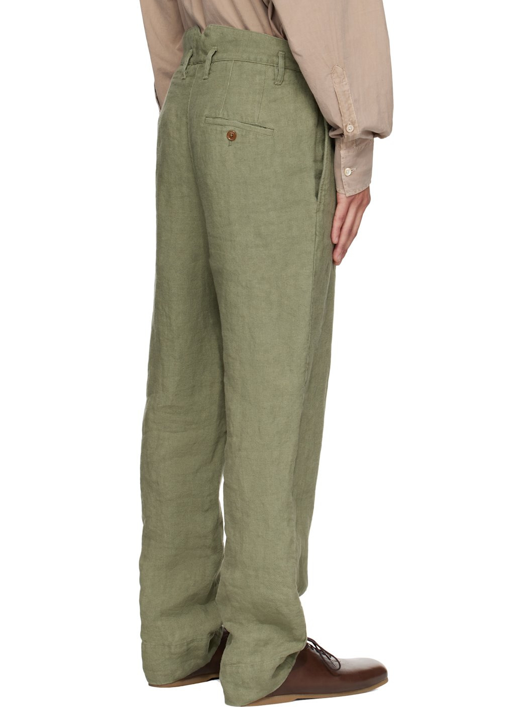 Khaki Cropped Cruise Trousers - 3