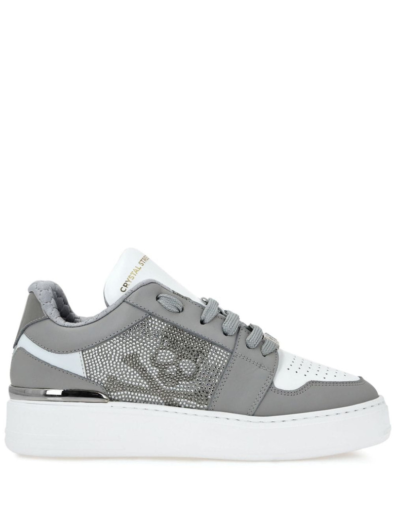 Crystal Lo-Top Leather Sneakers 1