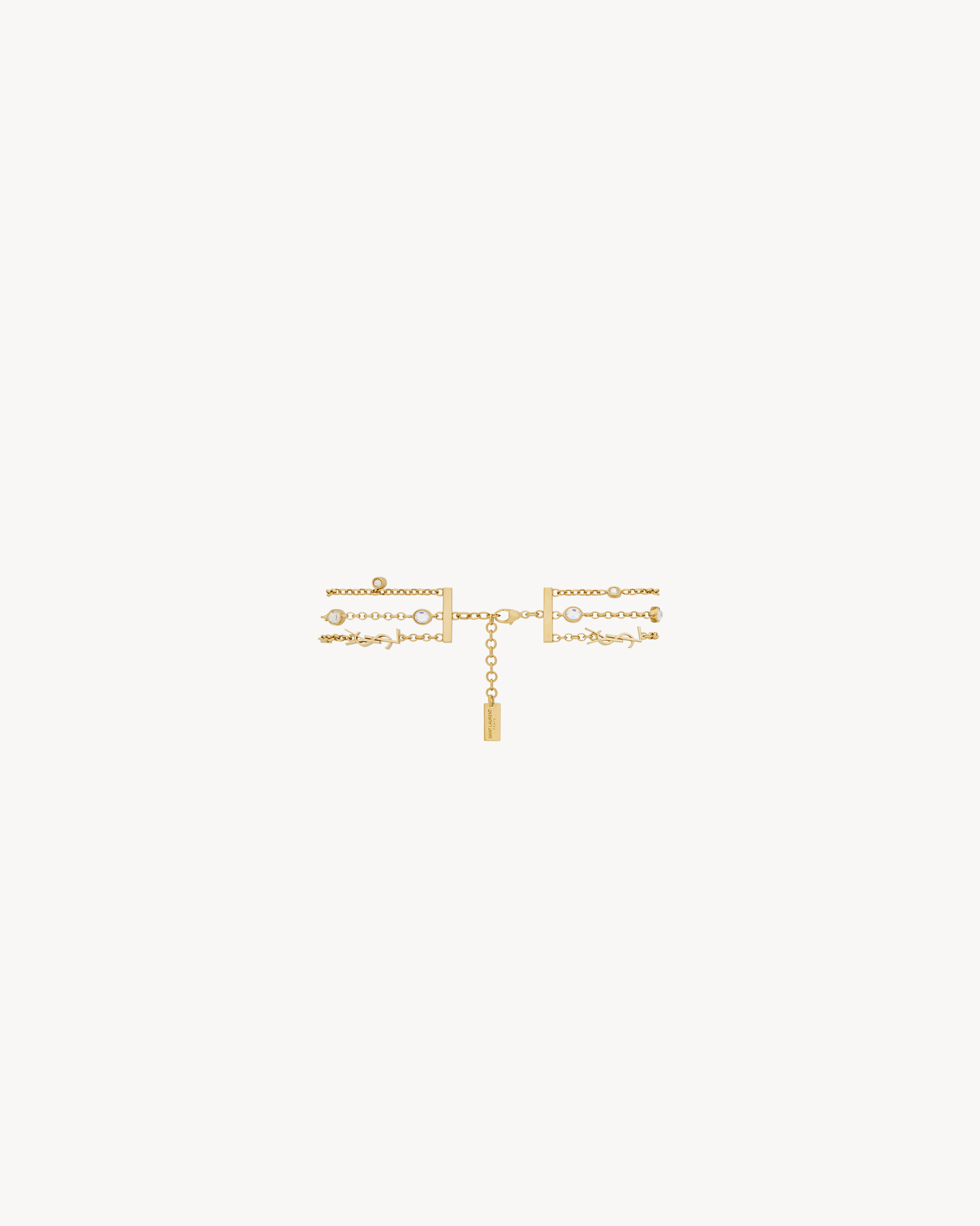 cassandre crystal multi-chain bracelet in metal - 2