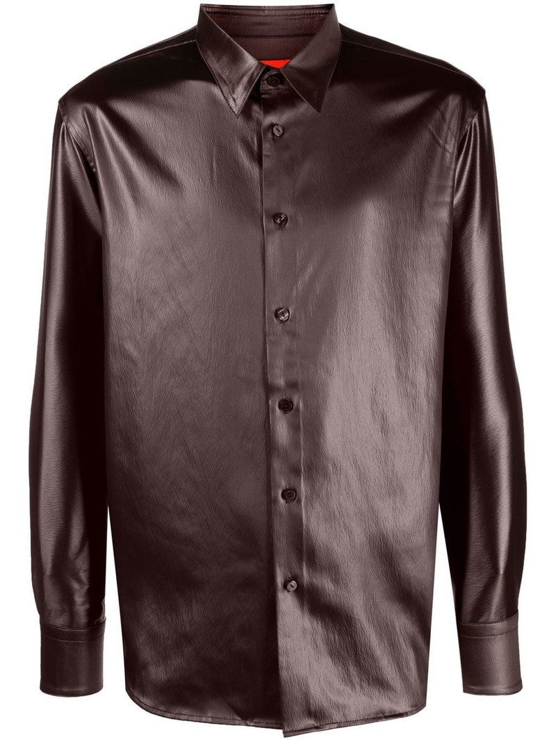 metallic long-sleeve shirt 1