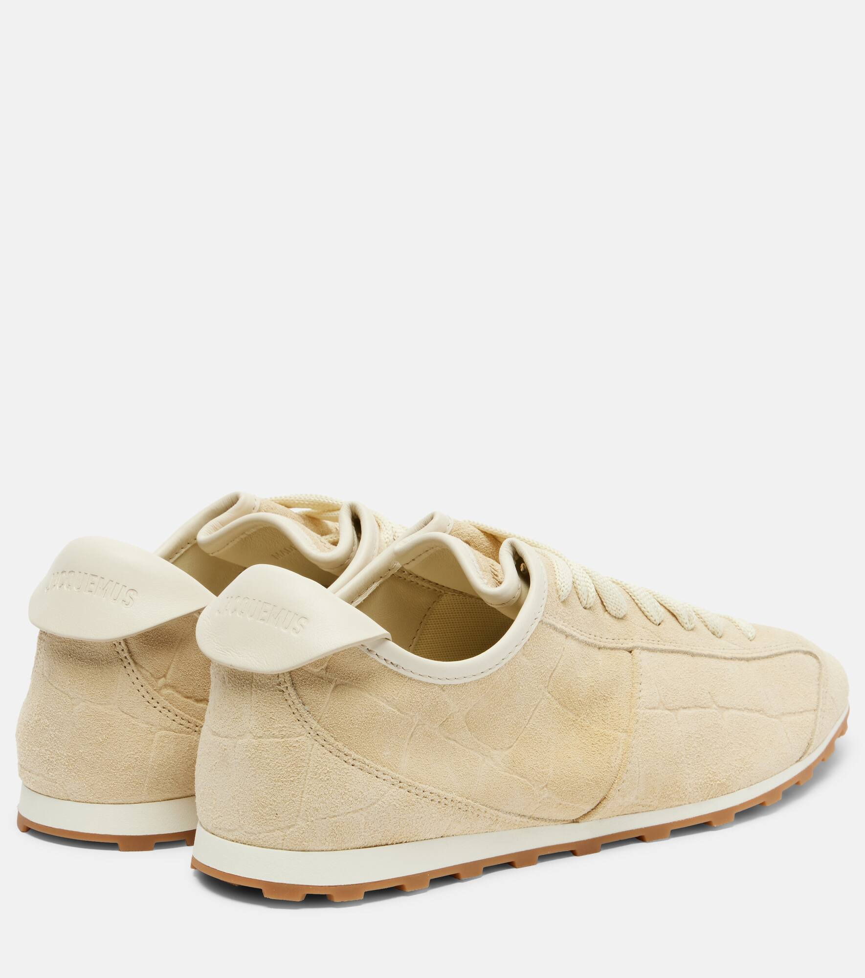 Tennis croc-effect suede sneakers - 2
