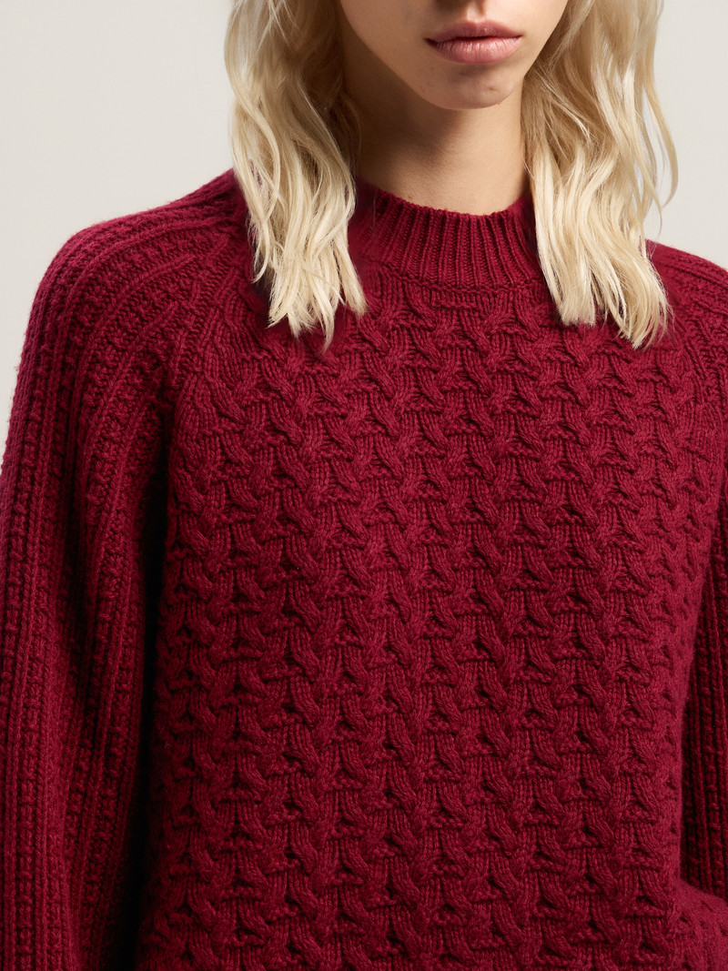 Curved Logo Ribbed Sweater 5