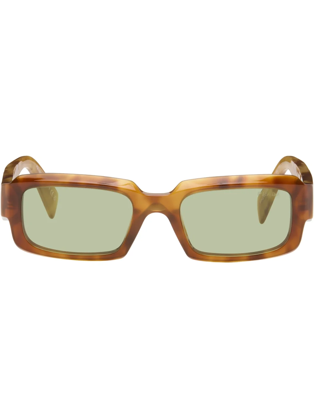 Brown Rectangular Sunglasses - 1