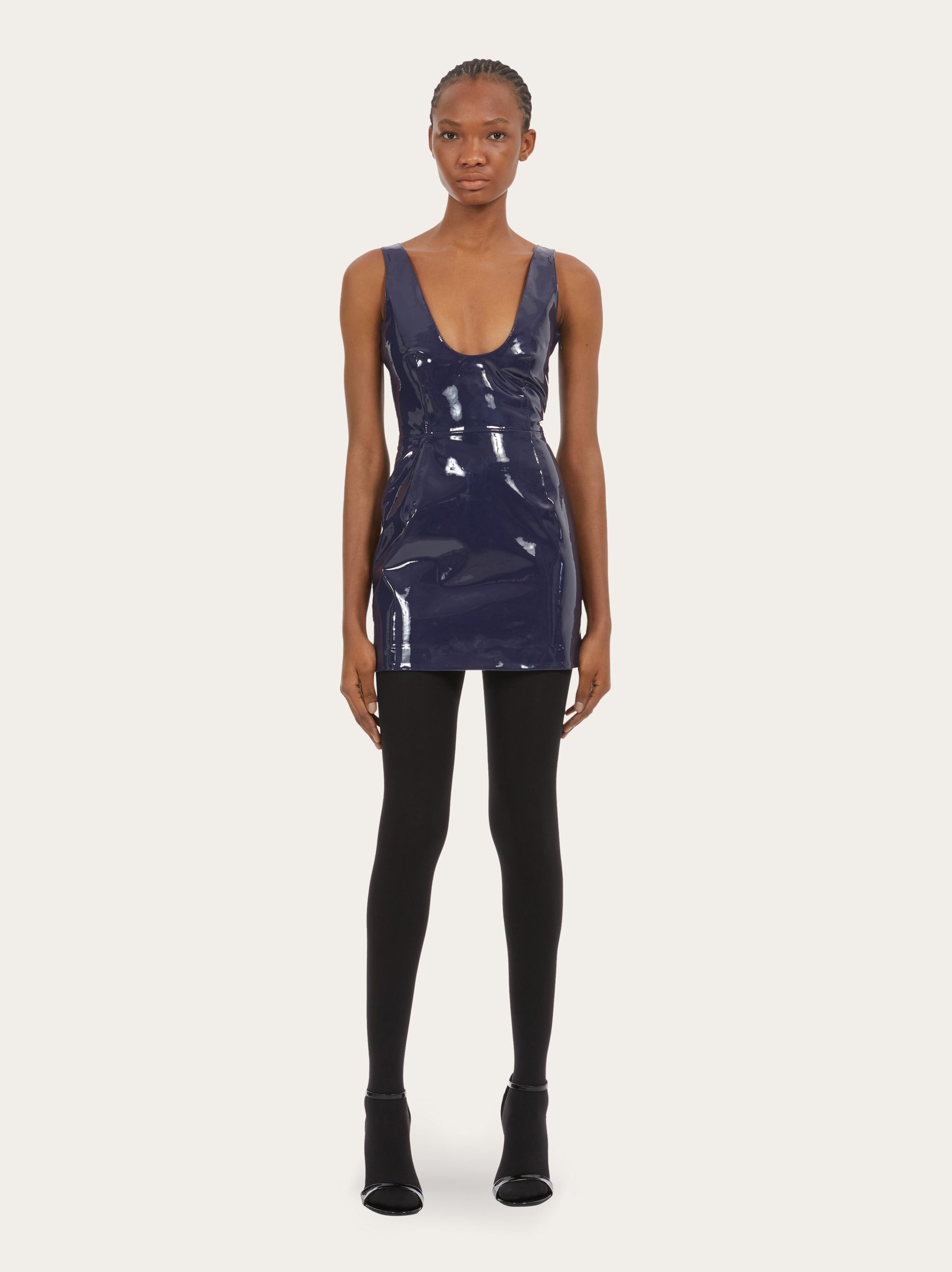 Short patent leather dress - 5