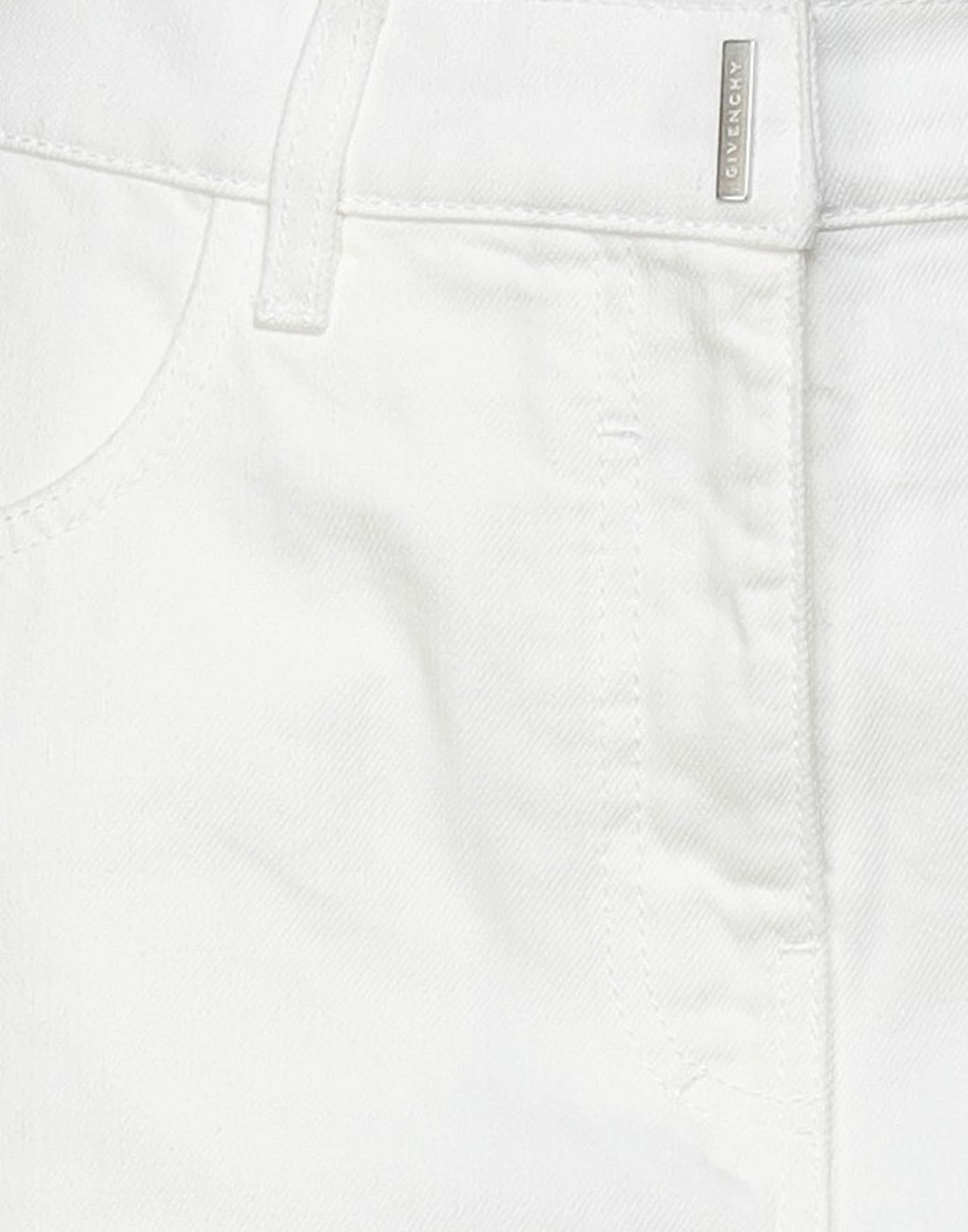 White Women's Denim Skirt - 4