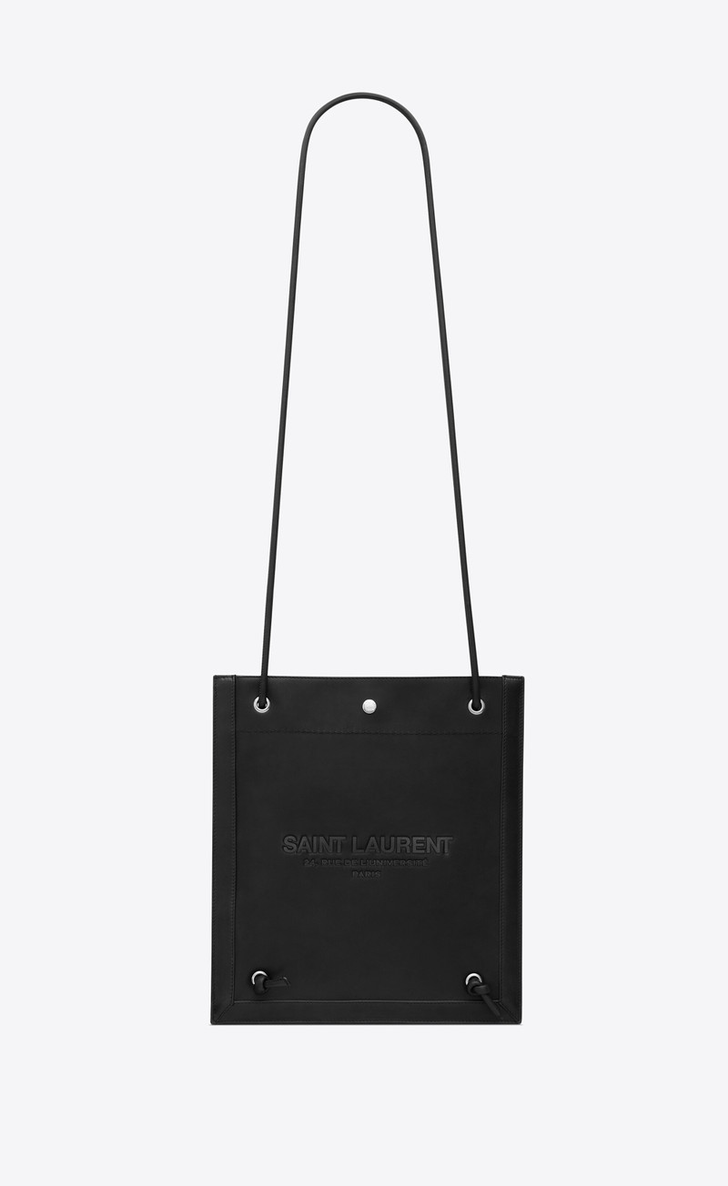 universite flat crossbody bag in vegetable-tanned leather - 1