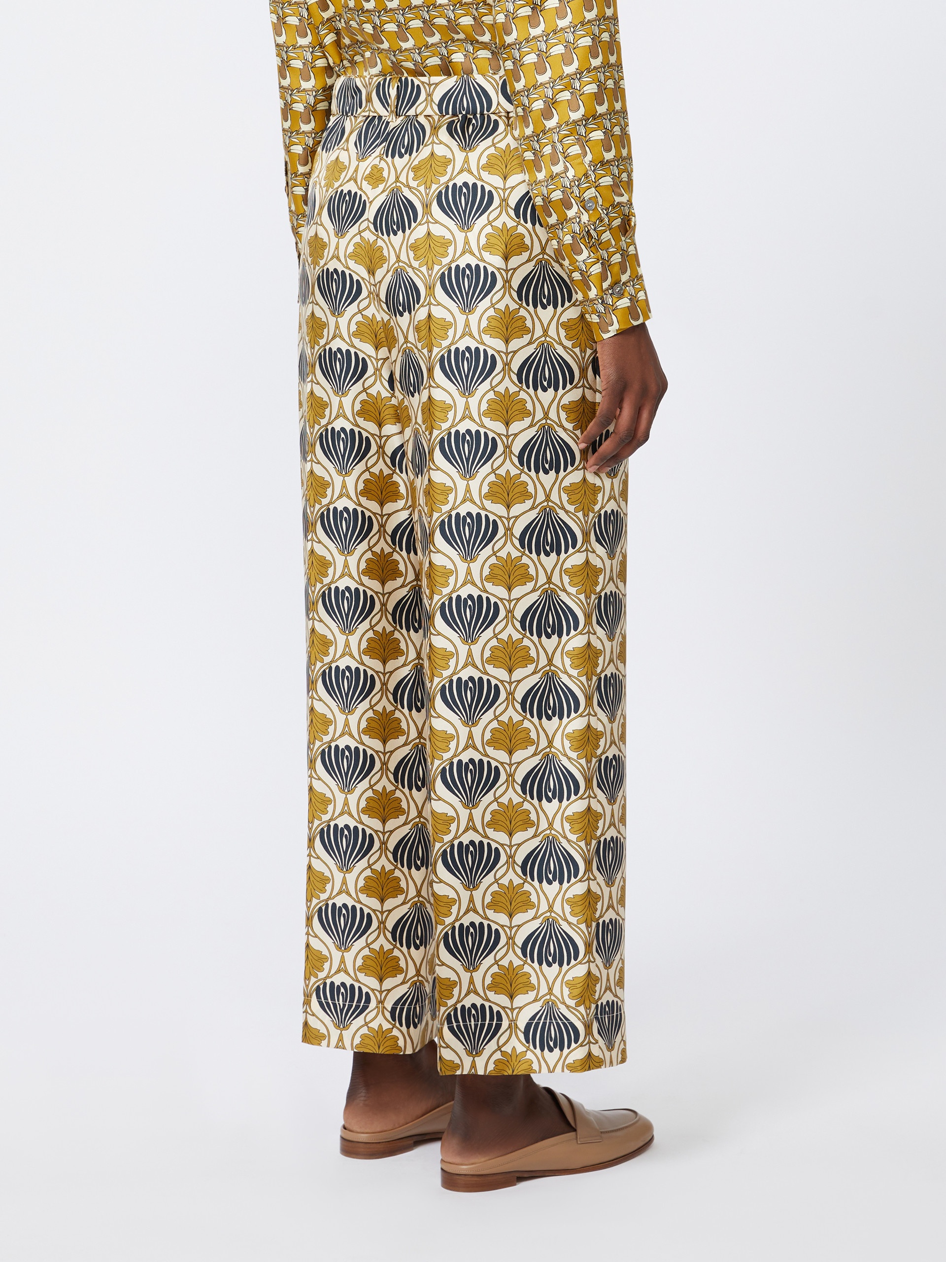 TIMEC Fluid printed silk trousers - 4