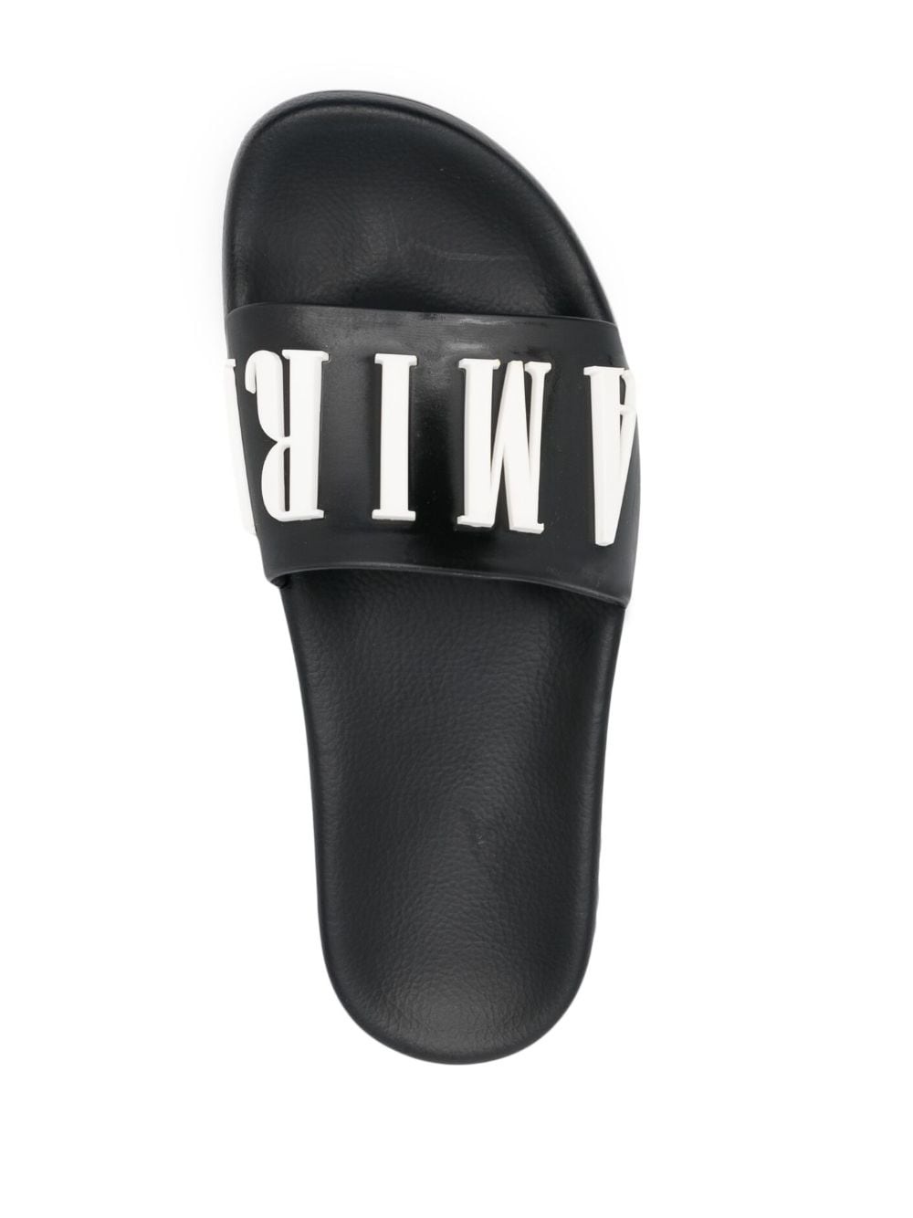 logo-embossed faux-leather slides - 4