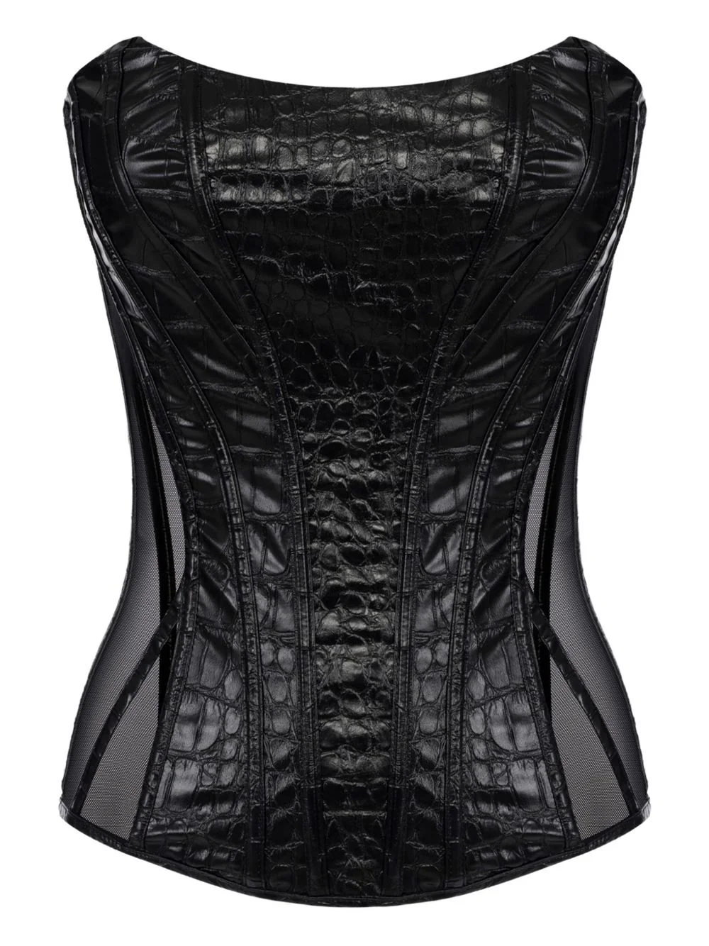 crocodile-effect corset top - 1