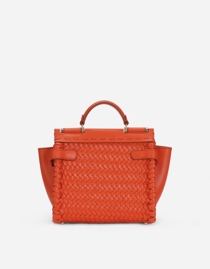 Small Sicily 62 soft bag in woven nappa leather and tahiti calfskin - 4