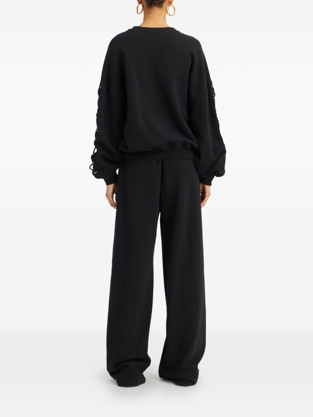 lace-up detail track pants - 4