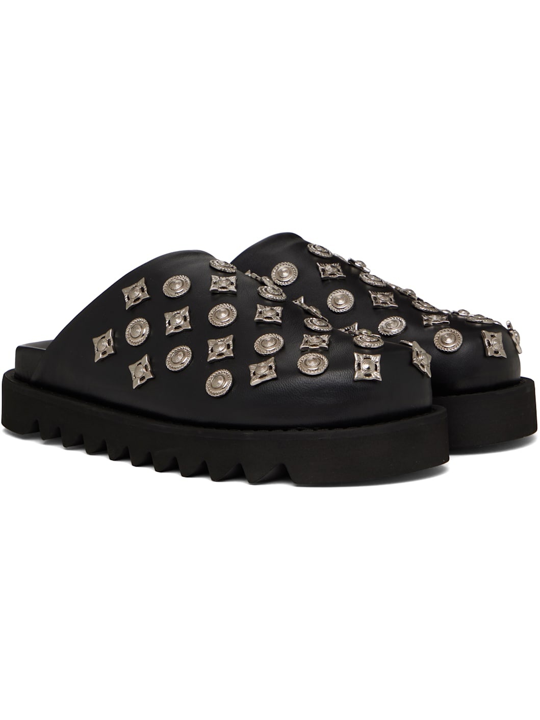 SSENSE Exclusive Black Hardware Slip-on Loafers - 4