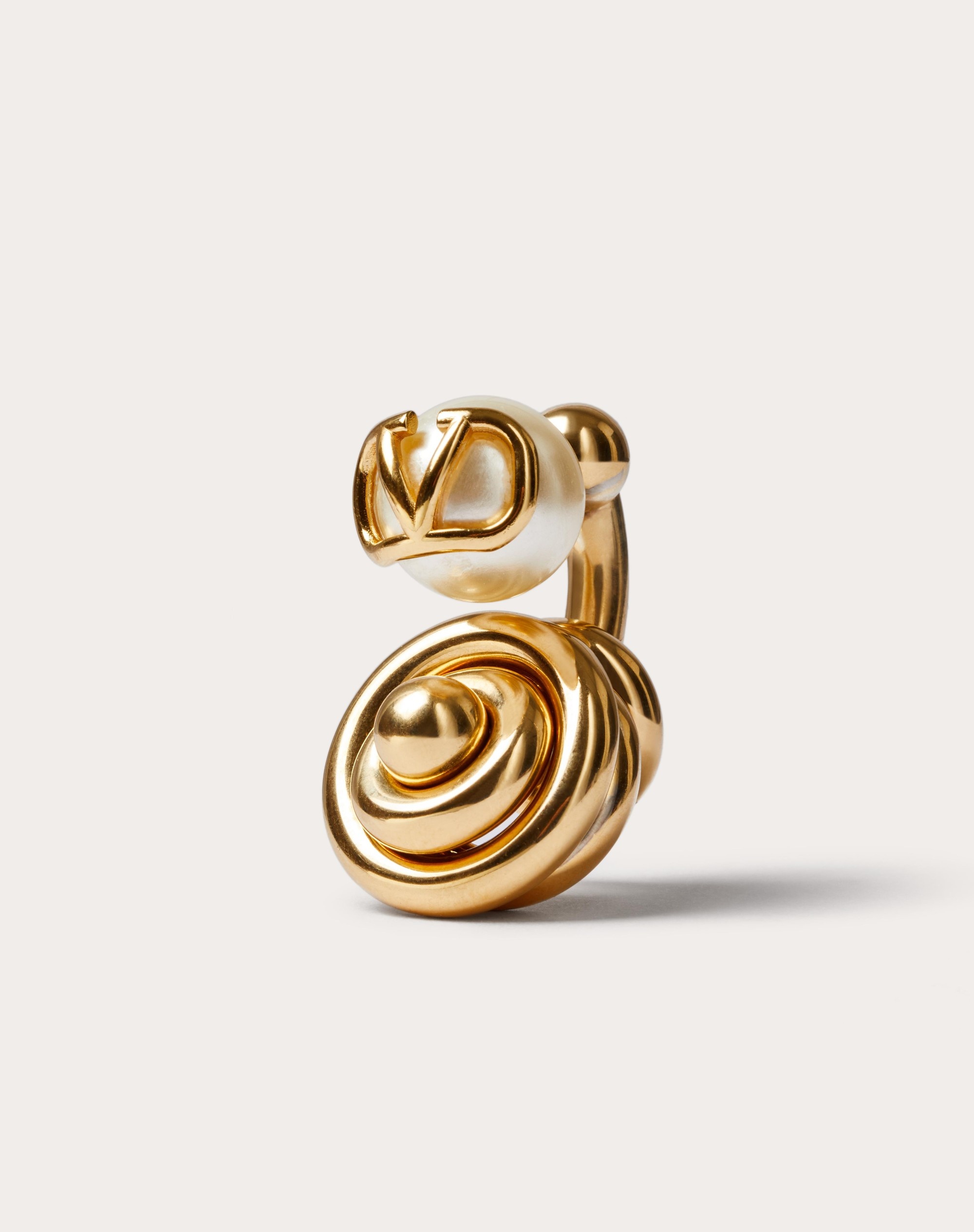 VLOGO SIGNATURE METAL AND GLASS BEAD EARRINGS - 2