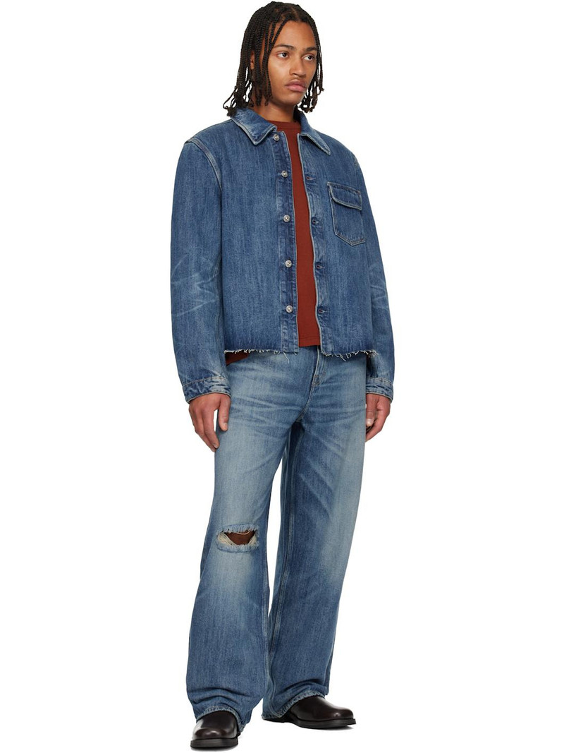 Our Legacy Blue Cut Rebirth Denim Jacket outlook