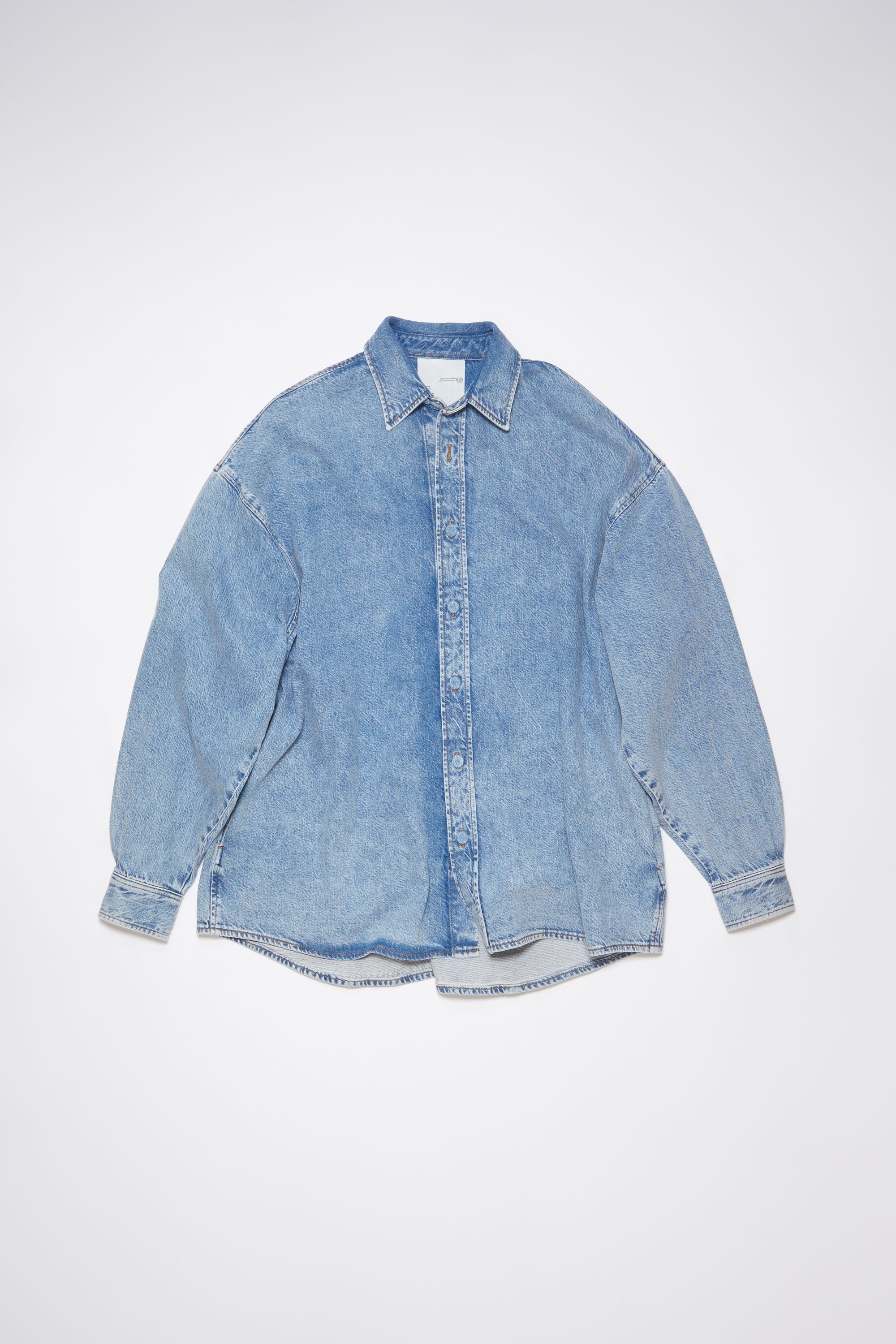 Denim button-up shirt - Indigo blue - 6