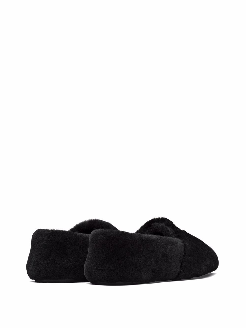 logo shearling slippers - 3