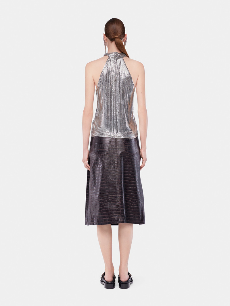 MIDI LEATHER SKIRT 4