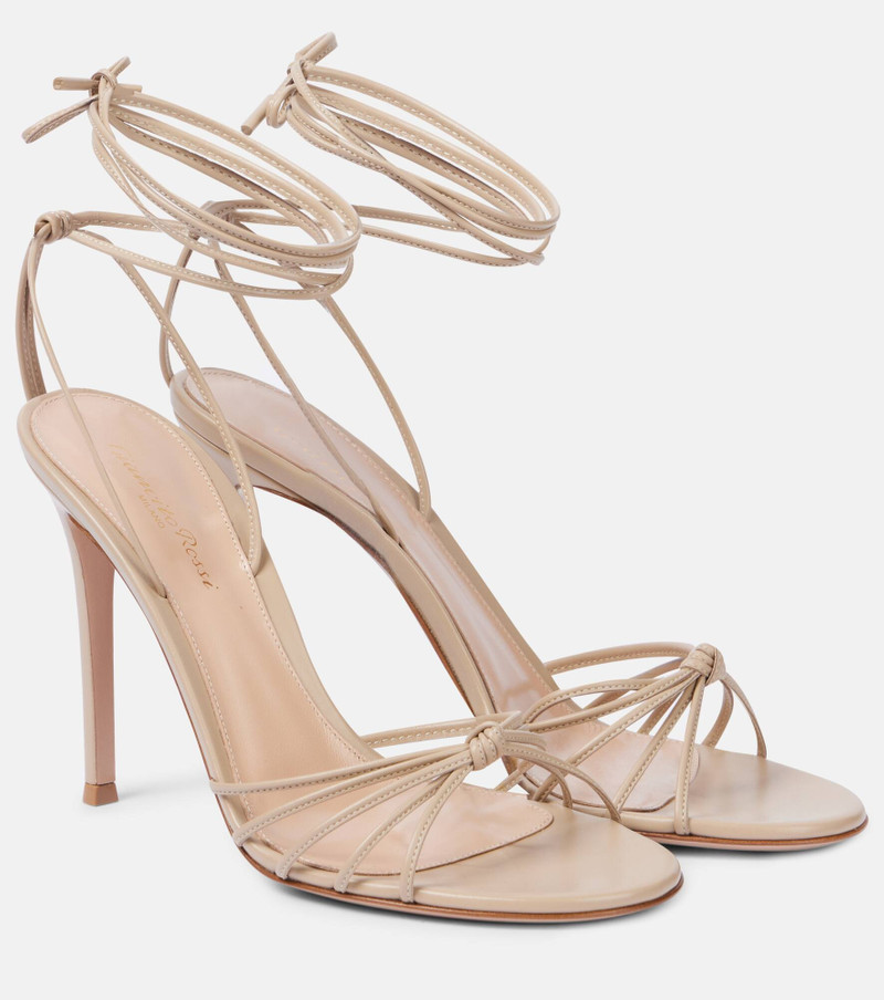 Strappy 105 leather sandals 1