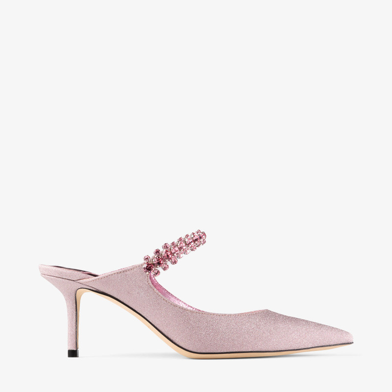Bing 65 Rose Glitter Fabric Mules 1