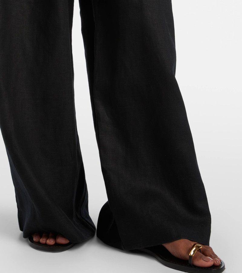 Sofia pleated linen wide-leg pants 5
