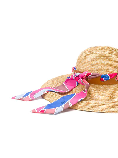 EMILIO PUCCI scarf trim sun hat outlook