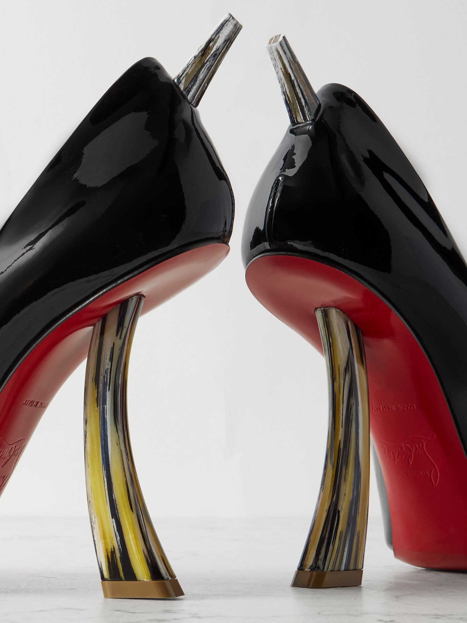 Kate Clawmax 100 spiked patent-leather pumps Black - 4
